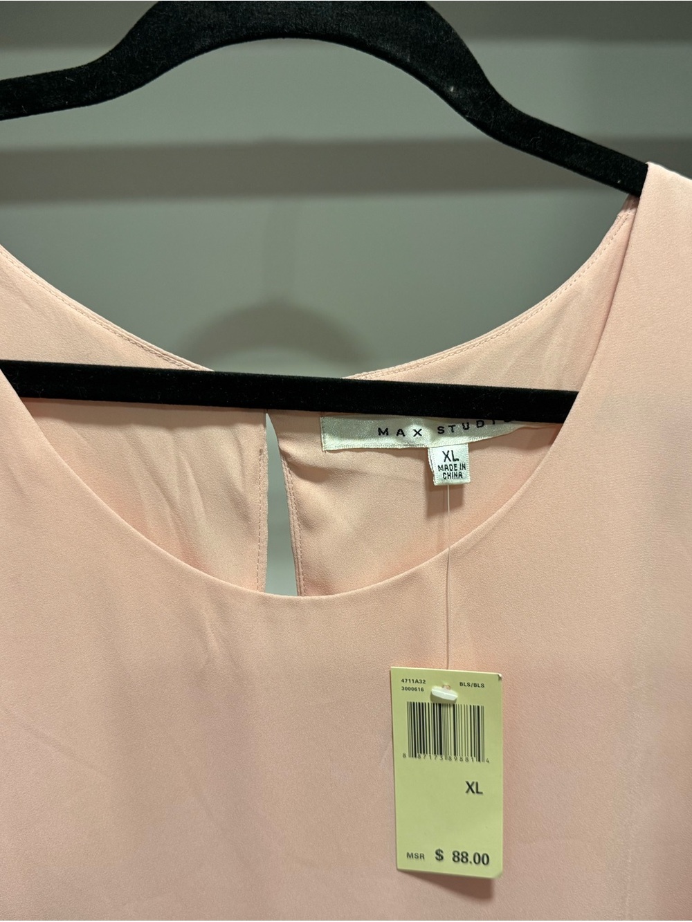 Max Studio Light Pink Asymmetrical Tank - Picture 2 of 6